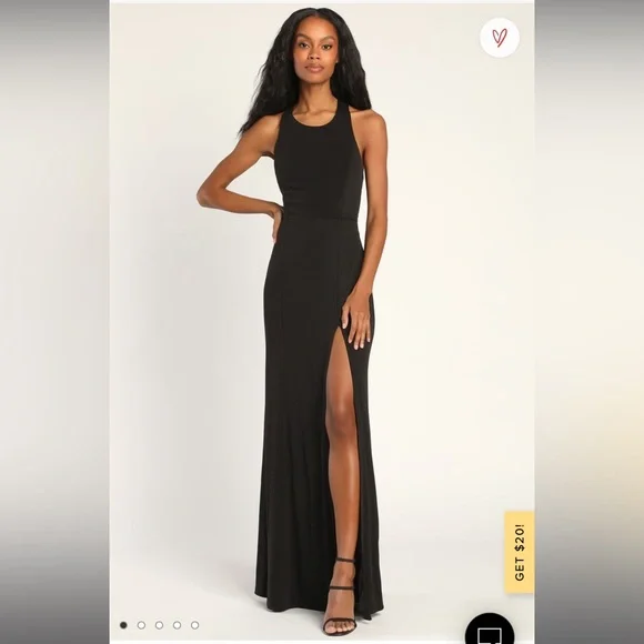 Lulus | Dresses | Black Strappy Backless Mermaid Maxi Dress | Poshmark